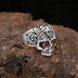 Men's Sterling Silver CZ Eyes Skull Ring