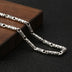 4 mm Men's Sterling Silver Carved Tube Chain 18"-30"