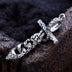 Men's Sterling Silver Chain Sword Pendant Necklace