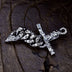 Men's Sterling Silver Chain Sword Pendant Necklace