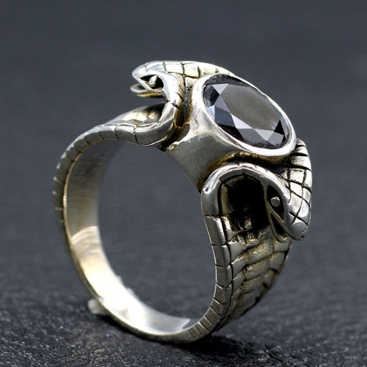 Men's Sterling Silver Cobras Ring