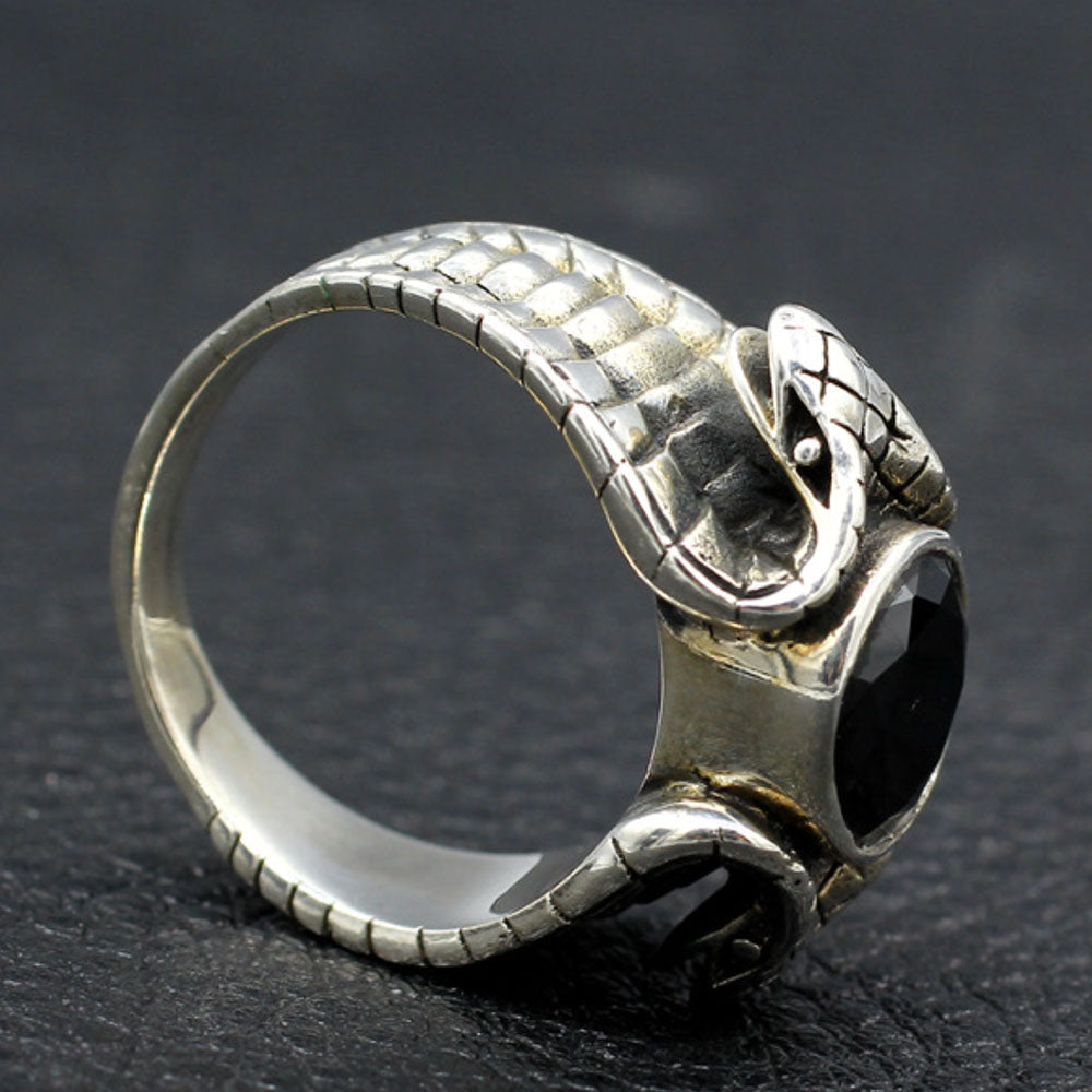 Men's Sterling Silver Cobras Ring