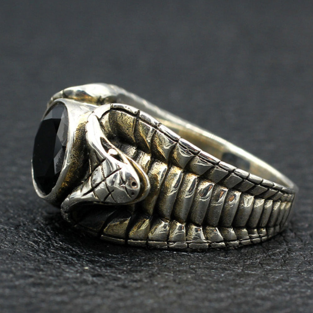 Men's Sterling Silver Cobras Ring