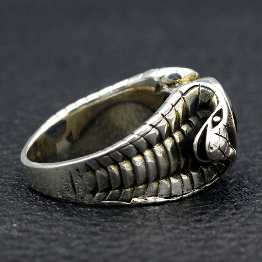 Men's Sterling Silver Cobras Ring