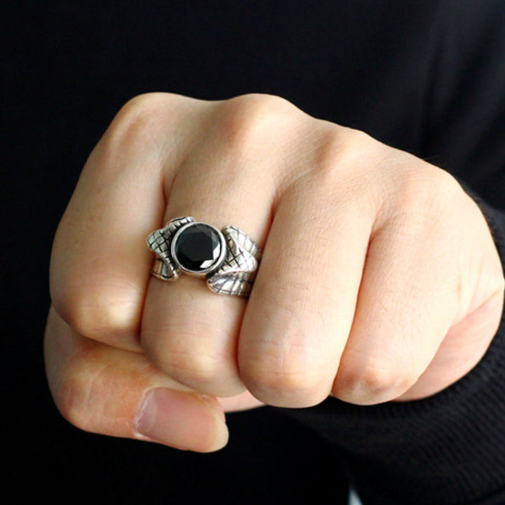 Men's Sterling Silver Cobras Ring