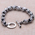 Men's Sterling Silver Cross Flora Bracelet