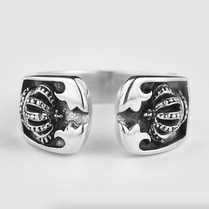 Men's Sterling Silver Crowns Wrap Ring