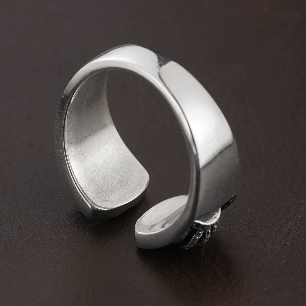 Men's Sterling Silver Crowns Wrap Ring