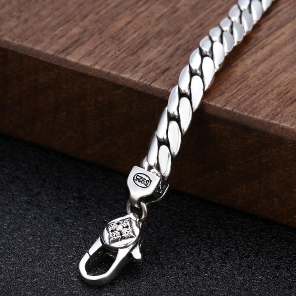 5mm Men's Sterling Silver Curb Chain 18”-28”