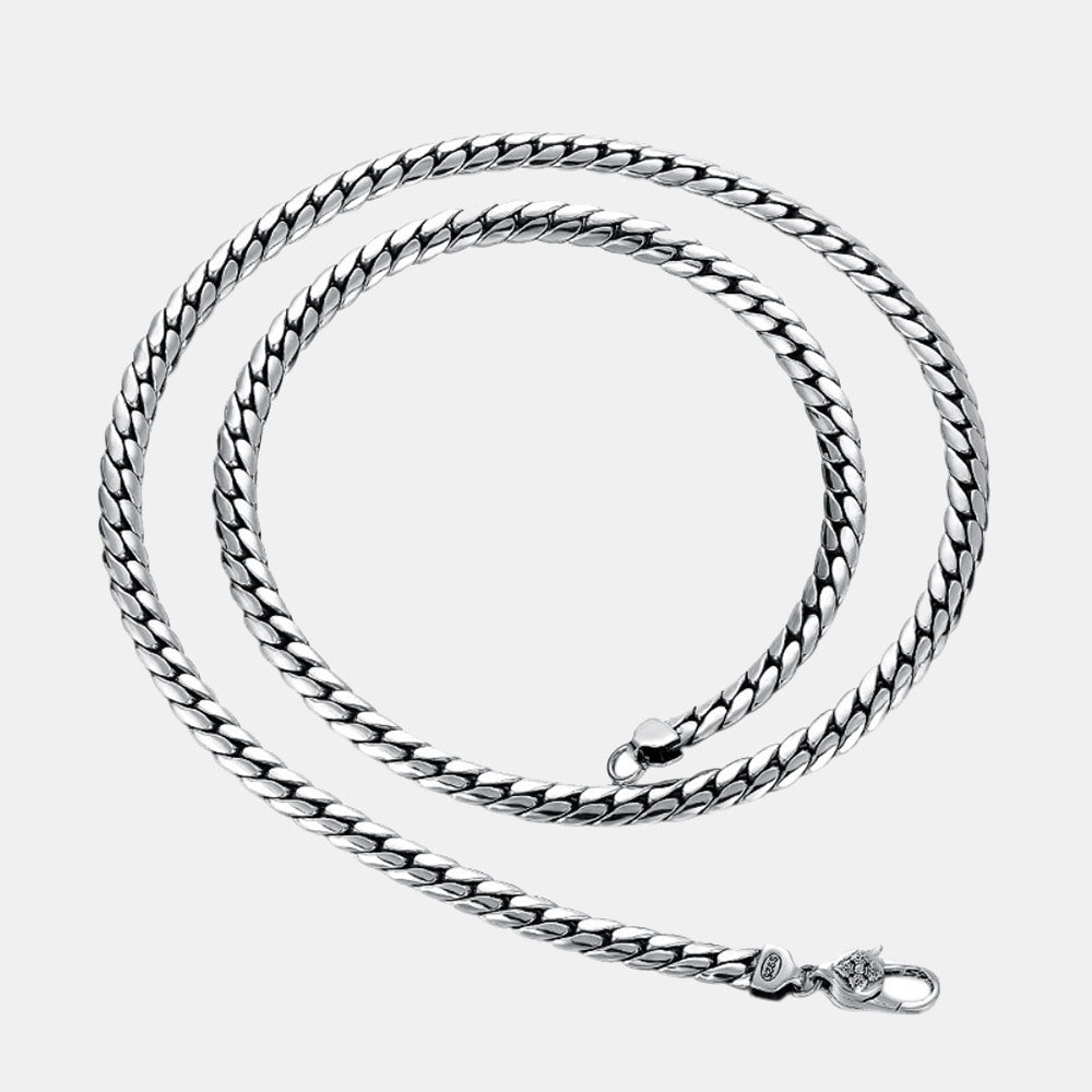 Cadena de plata de ley para hombre de 5 mm, 18 a 28 pulgadas