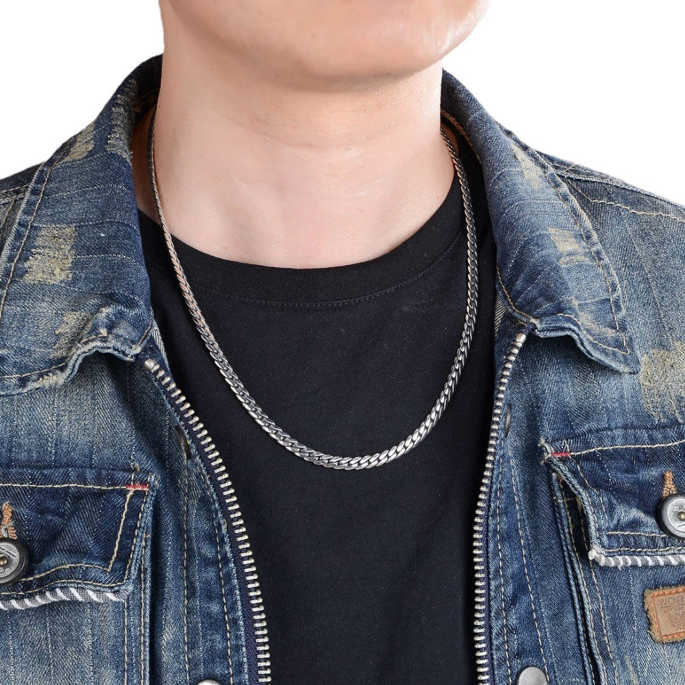 5mm Men's Sterling Silver Curb Chain - Jewelry1000.com