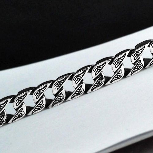 Men's Sterling Silver Curb Chain Bracelet