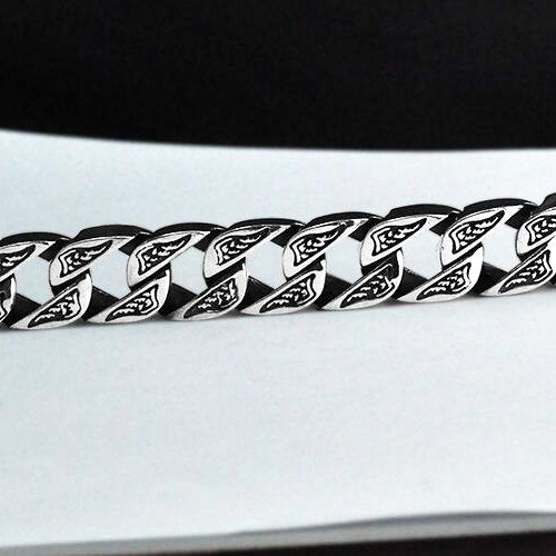 Men's Sterling Silver Curb Chain Bracelet