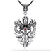 Men's Sterling Silver Dragon Sword Pendant Necklace