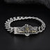 Men’s Sterling Silver Eagle Sword Cuban Link Bracelet