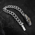 Men’s Sterling Silver Eagle Sword Cuban Link Bracelet