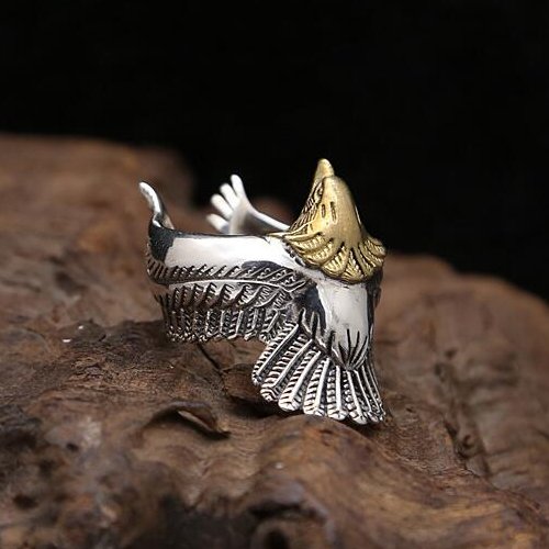 Native Eagle Raven Ring - Men's Native Ring - Wrap Ring - Northwest Native high quality American Ring - Fathers Day