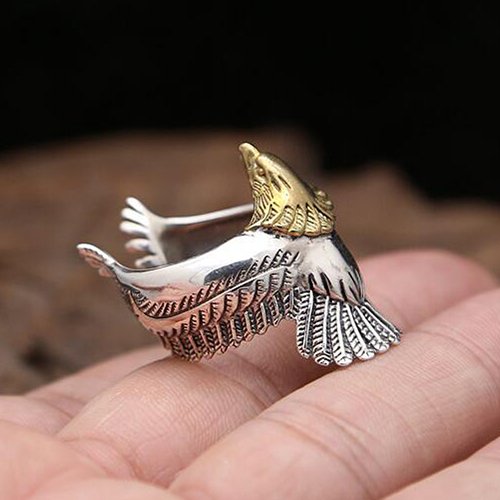 Men's Sterling Silver Eagle Wrap Ring