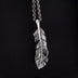 Men's Sterling Silver Feather Pendant Necklace