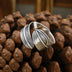 Men's Sterling Silver Feather Wrap Ring