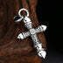 Men's Sterling Silver Hammered Cross Necklace