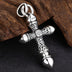 Men's Sterling Silver Hammered Cross Necklace