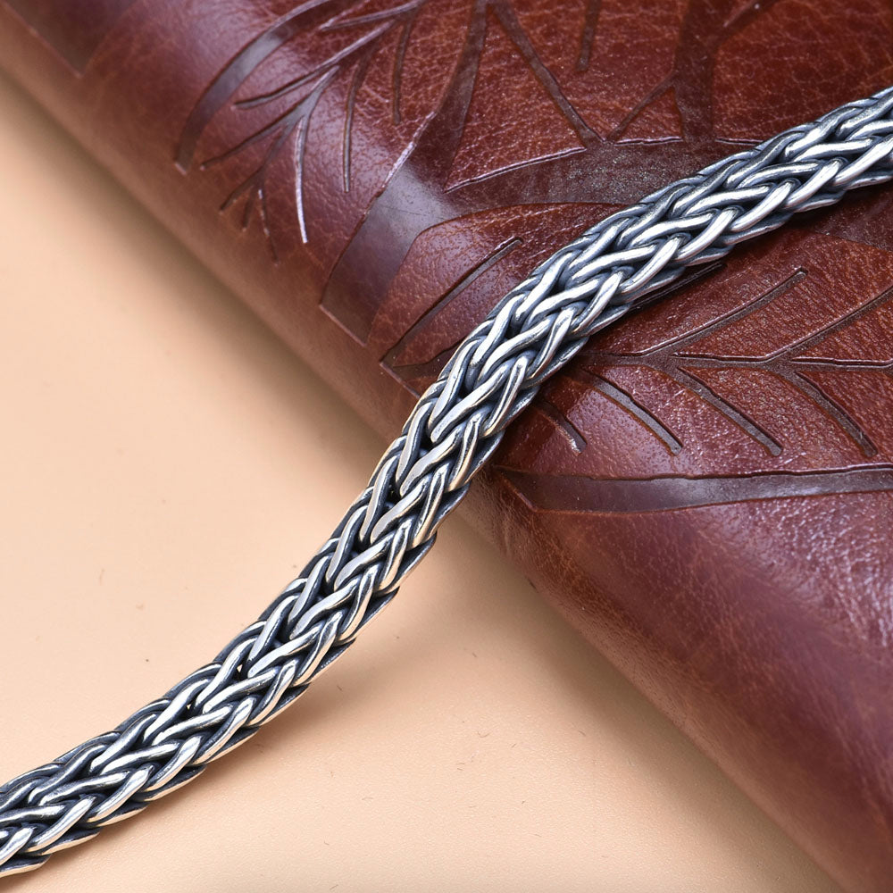 Men's Sterling Silver Handwoven Bracelet