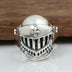 Men's Sterling Silver Armor Skull Ring