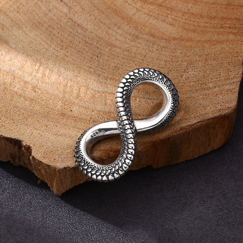 Men's Sterling Silver Infinity Pendant Necklace