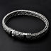 Men's Sterling Silver Ivy Buckle Braided Bracelet