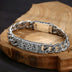 Men's Sterling Silver Ivy Pattern Cuban Link Bracelet
