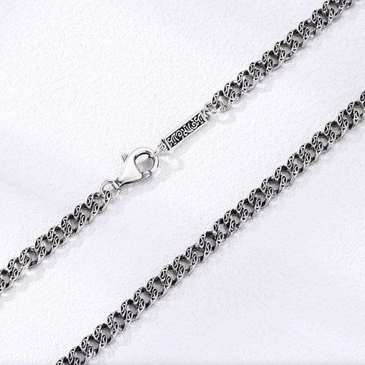 Men’s Sterling Silver Ivy Pattern Cuban Link Chain