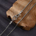 Men's Sterling Silver Ivy Pattern Hooks Box Chain