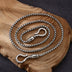 Men's Sterling Silver Ivy Pattern Hooks Box Chain