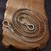 Men's Sterling Silver Ivy Pattern Hooks Box Chain