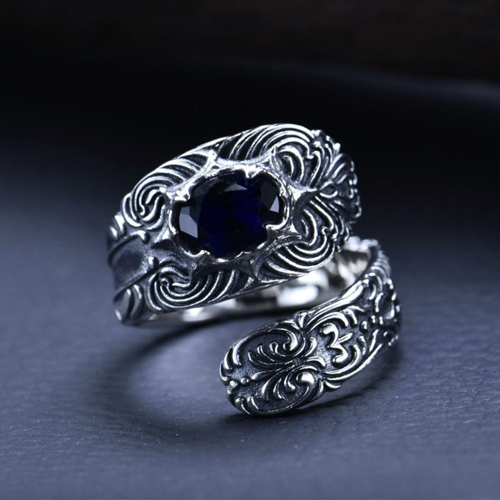 Men's Sterling Silver Ivy Wrap Ring