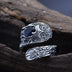 Anillo envolvente de hiedra en plata de ley para hombre