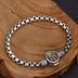 Men's Sterling Silver Lion Clasp Box Chain Bracelet