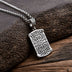 Men's Sterling Silver Lion Tag Pendant Necklace