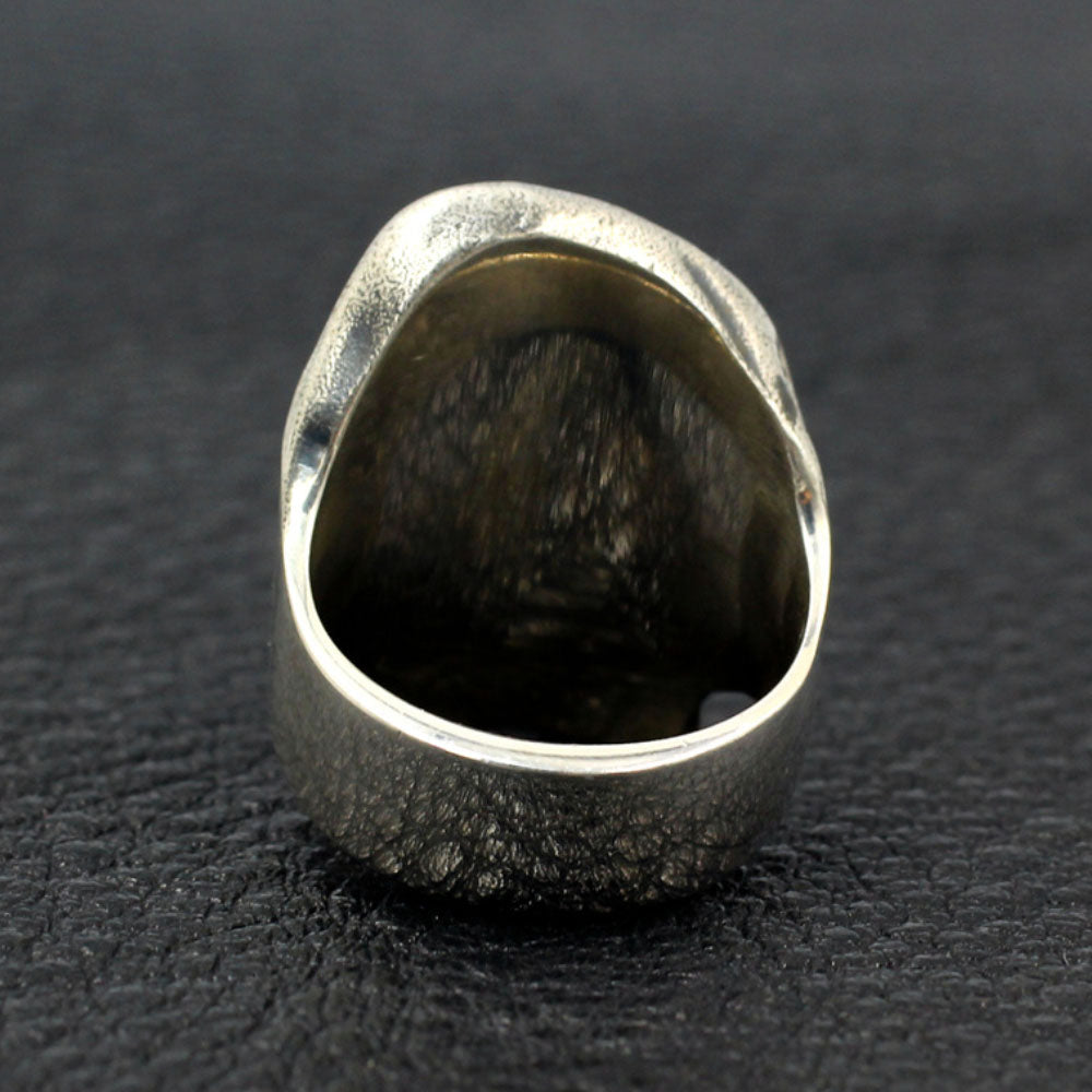 Men's Sterling Silver One-eyed Skull Ring