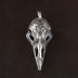 Men's Sterling Silver Raven Skull Pendant Necklace