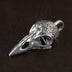 Men's Sterling Silver Raven Skull Pendant Necklace