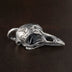 Men's Sterling Silver Raven Skull Pendant Necklace