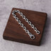 Men's Sterling Silver Rectangle Link Chain Bracelet