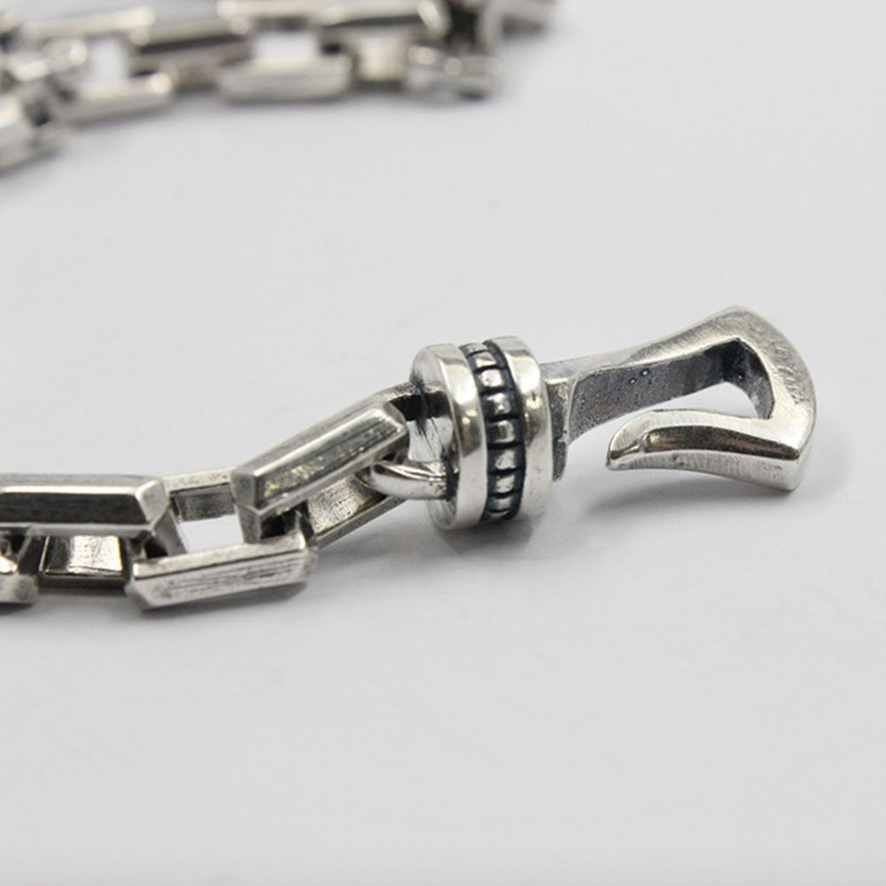 Men's Sterling Silver Rectangle Link Chain Bracelet