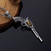 Men's Sterling Silver Revolver Pendant Necklace