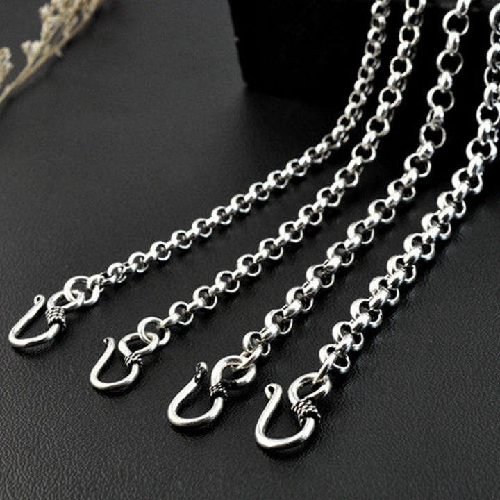 3.5-5.5 mm Men's Sterling Silver Rolo Chain 18"-30"