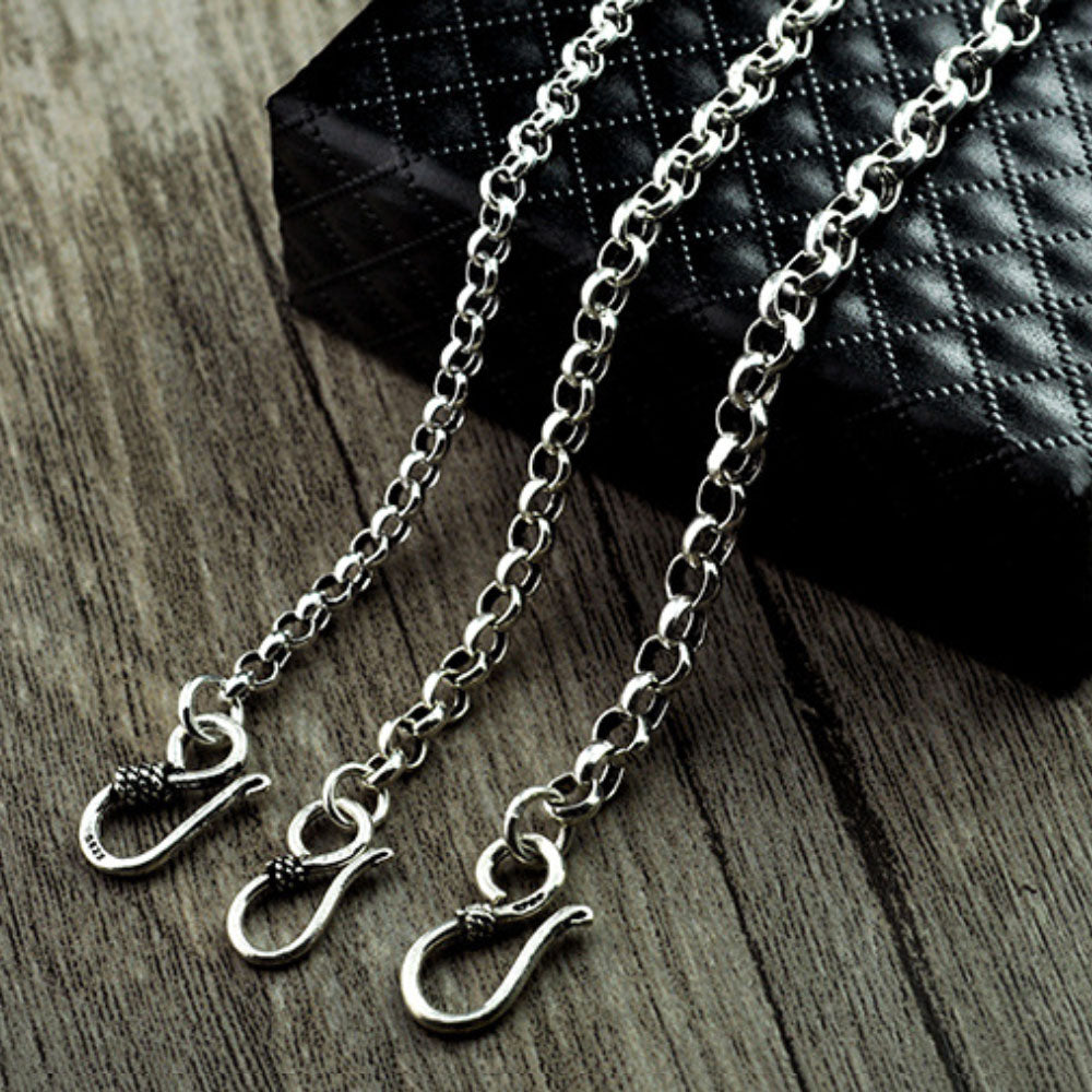 3.5-5.5 mm Men's Sterling Silver Rolo Chain 18"-30"