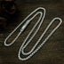 Men’s Sterling Silver Six True Words Mantra Chopin Chain