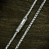 Men’s Sterling Silver Six True Words Mantra Chopin Chain